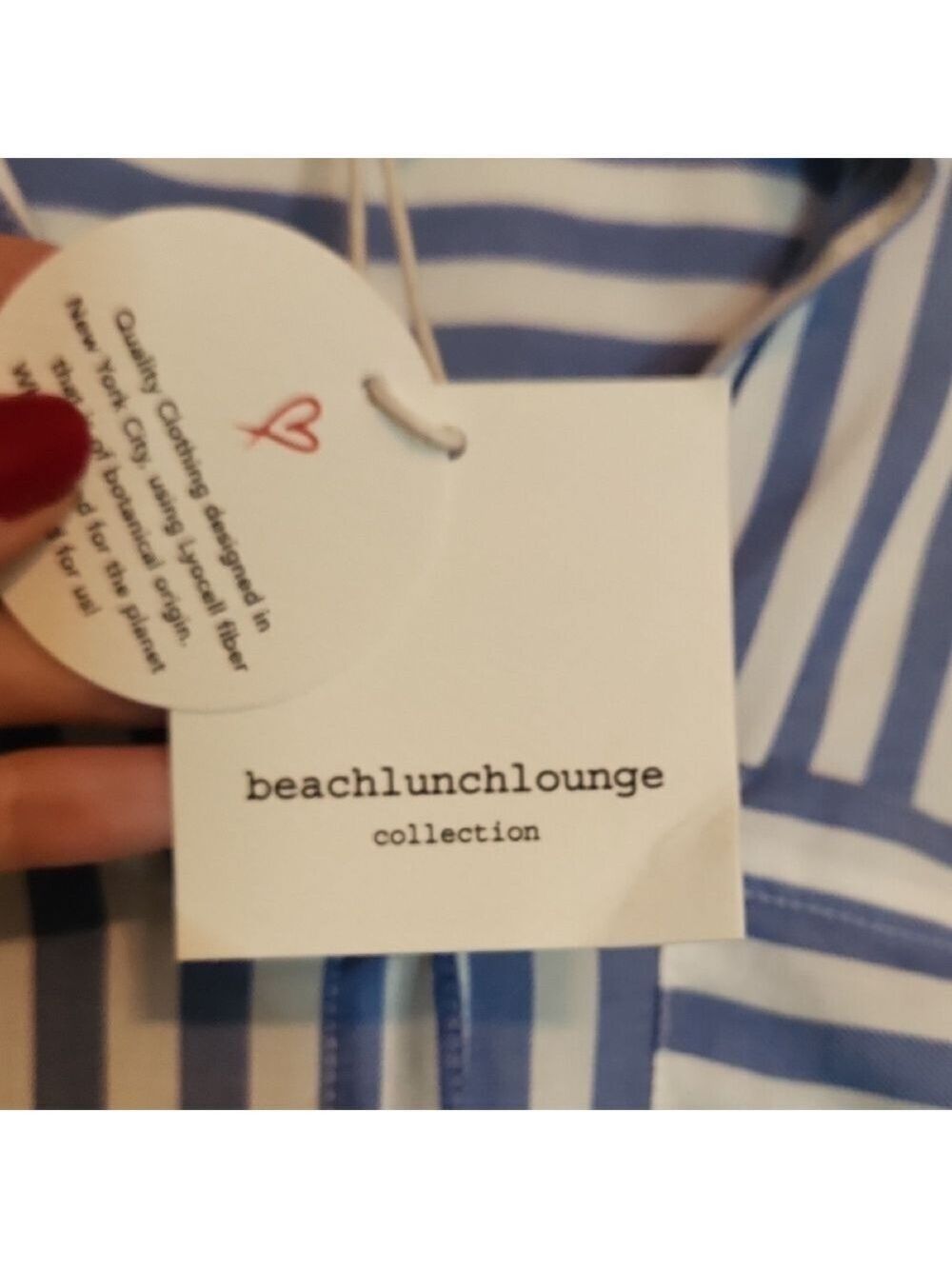 Beachlunchlounge Blue and White Striped Shirt - Picture 2 of 8